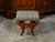 Brown Biedermeier Period 19th Century Walnut Stool with Gilt Rosettes and Upholstery For Sale - Image 8 of 9