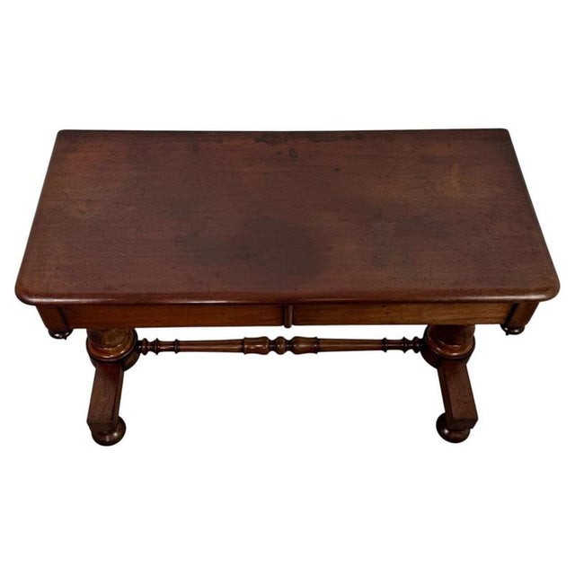 19th Century English Mahogany Side Table For Sale - Image 4 of 11
