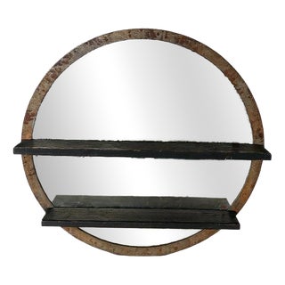 Vintage Display Shelf in Metal and Wood For Sale