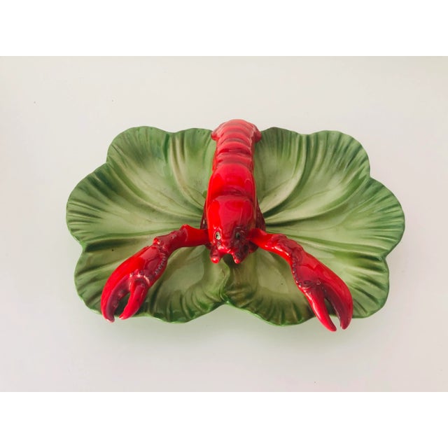 Green Midcentury Brad Keeler California Pottery 2 Section Divided Lobster Dish /Tray For Sale - Image 8 of 8
