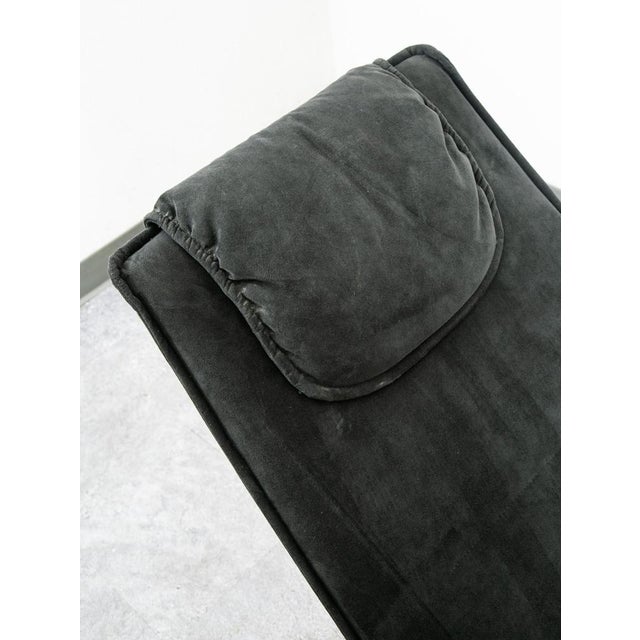 Mid Century Danish Modern Lounge Chair Chaise Black Suede Ap Denmark Recliner MCM For Sale - Image 12 of 12