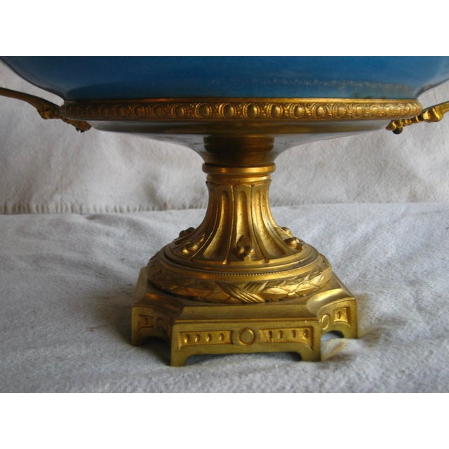 Mid 19th Century Napoleon Sevres Style Coupe in Gilt Bronze Mounting For Sale - Image 11 of 14