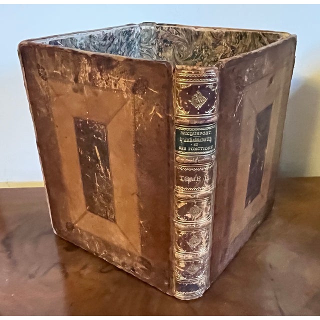 Antique 19th Century French Leather Bound Book Form Library Waste Paper Basket or Box for the Desk For Sale - Image 16 of 16