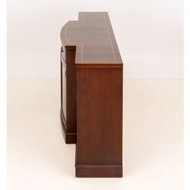 Brown George III Style Flame Mahogany Breakfront Sideboard For Sale - Image 8 of 9