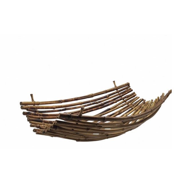 Artistic Centerpiece in Natural Bamboo, Italy, 1960s For Sale - Image 10 of 10
