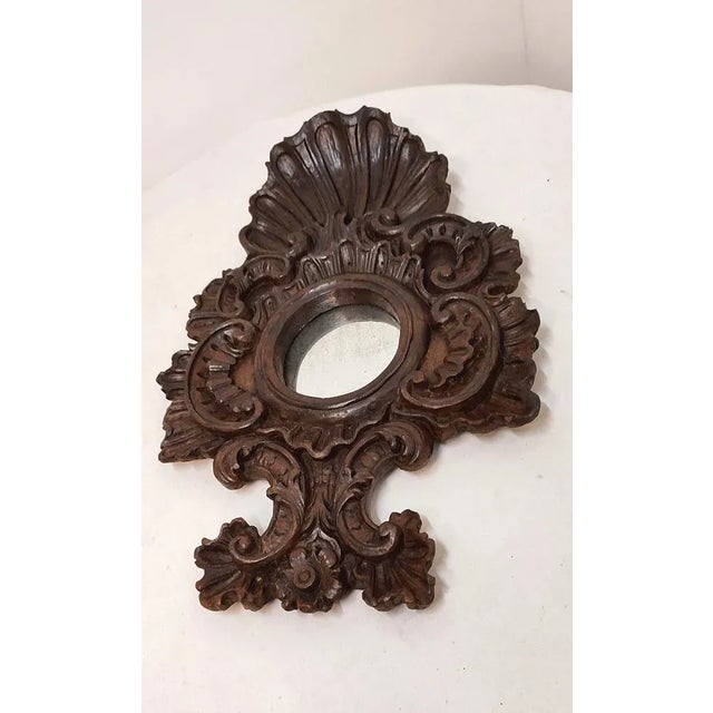 Carved Wooden Mirror, Spain, 1940s For Sale - Image 4 of 13