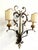 Vintage Italian Florentine Wrought Iron and Toleware Wall Sconce For Sale - Image 3 of 8