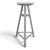 Tripod Sculptor's Stand in Grey Painted Wood with Rotating Top For Sale - Image 6 of 6