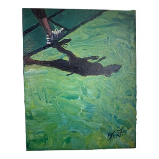 Abstract Expressionist Original Tennis Oil Painting For Sale