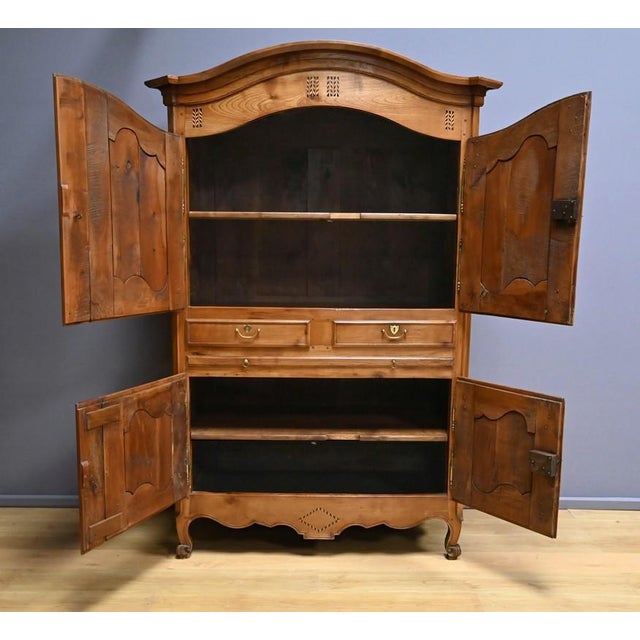 Four-Door Cherrywood Cabinet, 1800s For Sale - Image 4 of 18