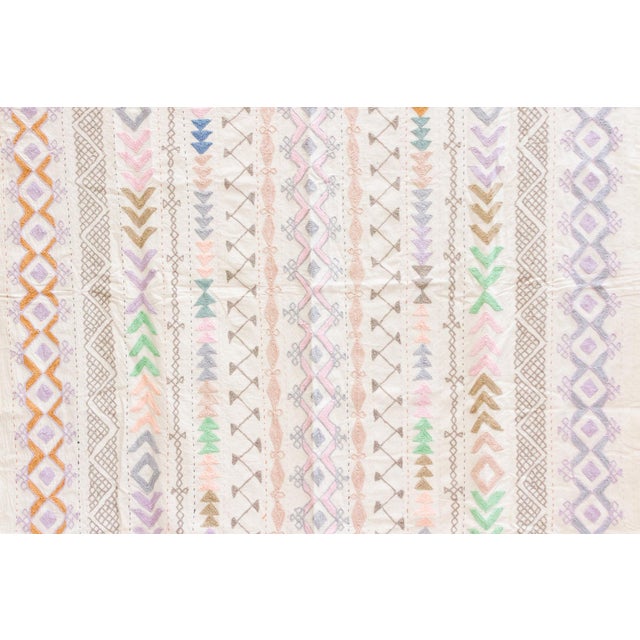 Harmonious Lavender Hand-Stitched Cotton Tribal Kantha Throw For Sale - Image 4 of 10