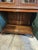 Vintage Large Two-Part Wooden Glass-Front Cabinet With Paneled Base and Carved Detail For Sale - Image 11 of 12