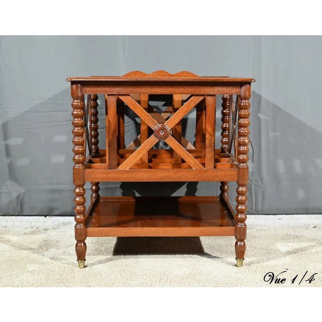Louis Philippe Magazine Rack in Mahogany For Sale - Image 5 of 18