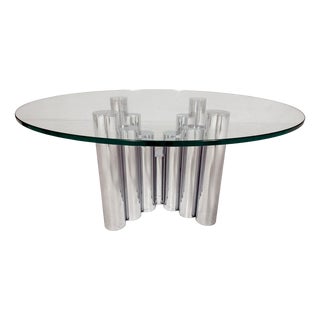 Sculptural Coffee Table in Chrome by Marco Zanuso, Italy, 1970s For Sale