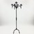 Black Hand Forged Iron Floor Candelabra 48.5″ (123cm) Antique Gold Patina 5-Arm Grand Candelabra Wedding & Home Decor For Sale - Image 8 of 8