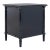 Modern Coastal 3 Drawer 25" H Bamboo Nightstand, Navy For Sale - Image 4 of 9
