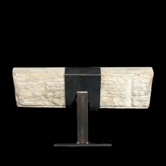 Early 19th Century Architectural Stone Date Block Mounted on a Metal Stand For Sale - Image 5 of 7