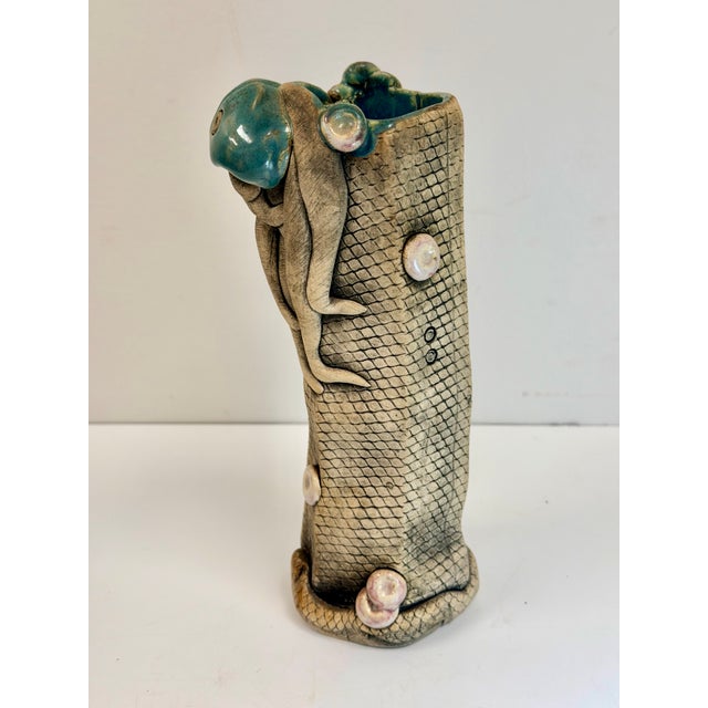 Tribal Vintage Handmade Ceramic Sculpture "Woo" Creature by Richard Marshall For Sale - Image 3 of 9