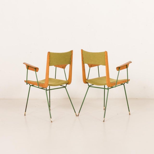 1950s Boomerang Chair attributed to Carlo De Carli, Italy, 1950s, Set of 2 For Sale - Image 5 of 16