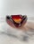Italian Vintage Murano Sommerso Ruby Red & Yellow Freeform Glass Bowl / Ashtray — 1960s Italian Art Glass For Sale - Image 3 of 8