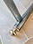 Camel Pair of Late 20th Century Maison Jansen Style Brushed Steel, Brass and Nubuck Leather X-Frame Stools For Sale - Image 8 of 9