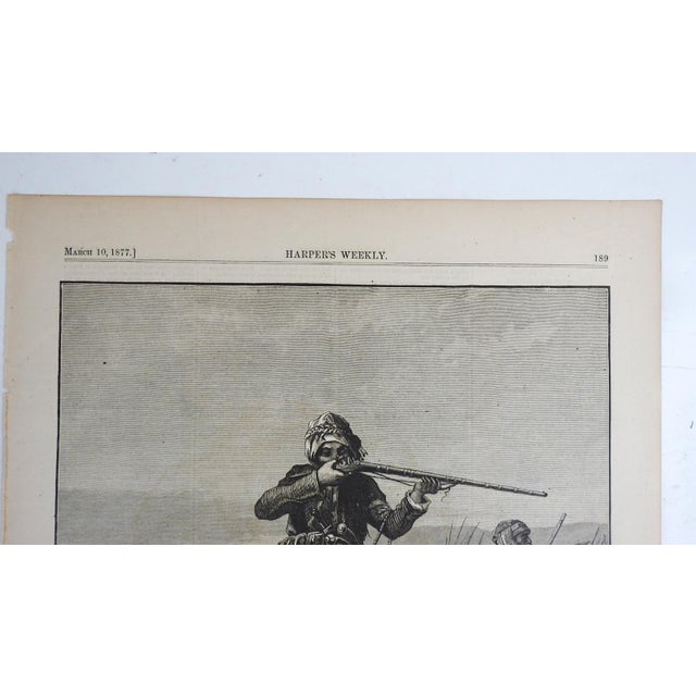 Late 19th Century 1877 Harpers Weekly Engraving Moab Bedouin on Arabian Horse For Sale - Image 5 of 5