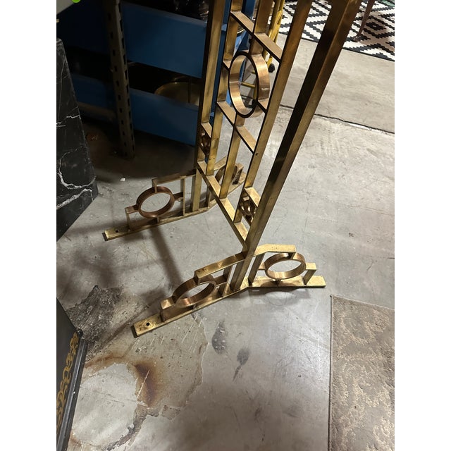Metal 1970s Heavy Art Deco Solid Brass Podium Stand With Storage and Book Rest For Sale - Image 7 of 11