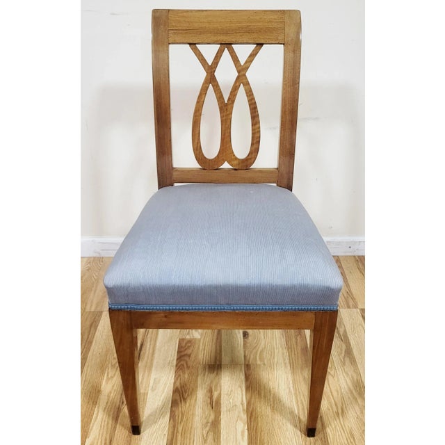 Set of 6 Antique Austrian / German Carved Biedermeier Style Dining Chairs For Sale - Image 4 of 11