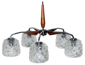 Five-Arm Chandelier from Rupert Nikoll, 1960s