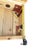 Burgundy Vintage Hand Painted Geometric Wood and Glass Display Case Console For Sale - Image 8 of 10