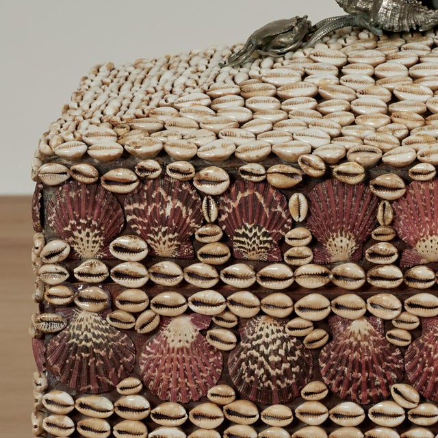 Large Vintage Seashell Clad Box With Crustaceans by Maitland Smith For Sale In West Palm - Image 6 of 15