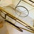 Brass Vintage Hollywood Regency Brass & Glass Two-Tier Bar Cart For Sale - Image 8 of 12