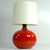 Ceramic Small Vintage Red Glazed Ceramic Table Lamp, 1980s For Sale - Image 7 of 7