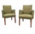Wood Mid Century Modern Green Lounge Chairs by Milwaukee Chair Company for Upholstery - Pair For Sale - Image 7 of 7