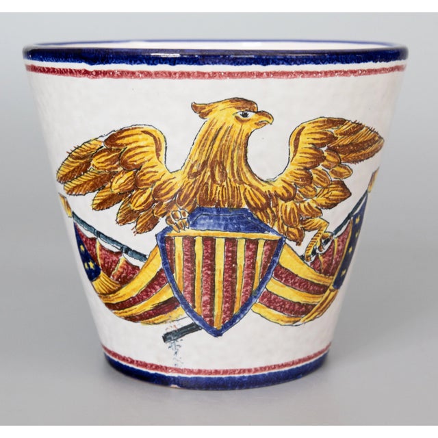 Ceramic Vintage Italian Federal Style Eagle Ceramic Planter Cachepot For Sale - Image 7 of 7
