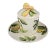Italian Trompe L’Oeil Pear Jam Jar With Saucer, Hand-Painted Ceramic, 4.5" For Sale - Image 4 of 11