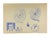 Watercolor drawing on paper realized by Mino Maccari in 1950s. Hand signed lower right. Another watercolor drawing on...