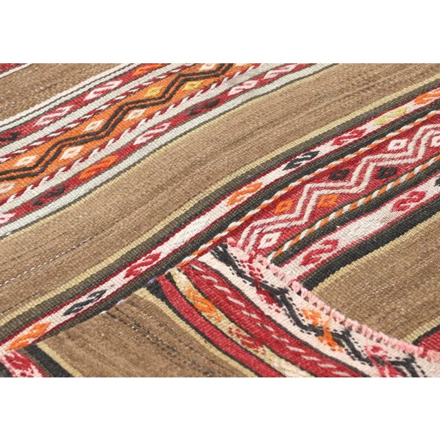 1950s Turkish Kilim Rug For Sale - Image 4 of 6