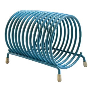 Blue Metal Coil Letter Holder For Sale