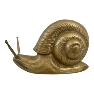 1970s Brass Snail Figurine For Sale