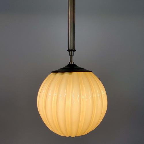 Art Deco Opaline Glass Pendant by Christian Bergh, Sweden 1930s For Sale - Image 12 of 15