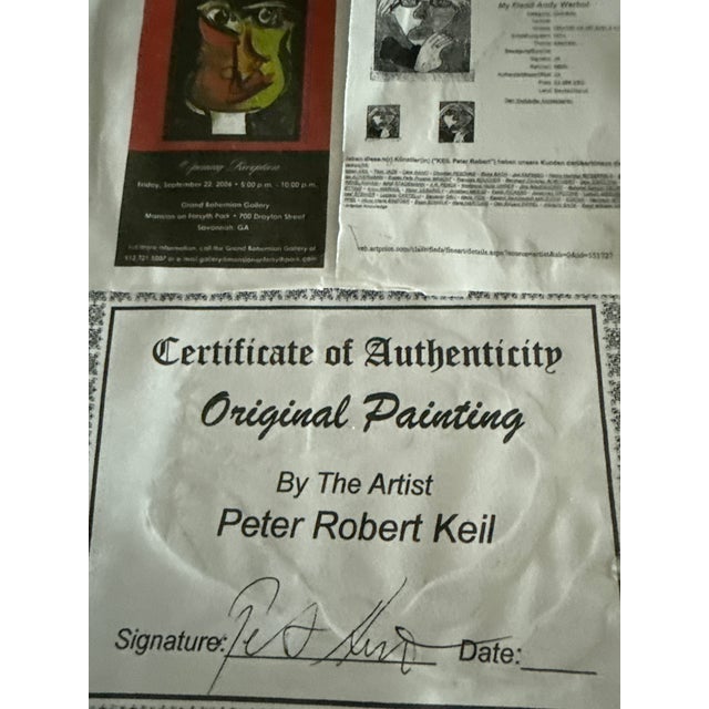 1970s 1970s Peter Keil the Matador in Palma Cubist Painting For Sale - Image 5 of 5