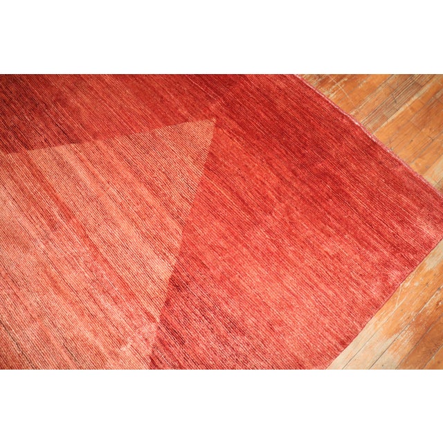 Early 21st Century Zabihi Collection Red Contemporary Persian Gabbeh Rug - 5'10" x 7'8" For Sale - Image 5 of 8