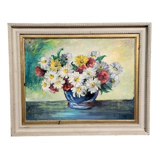 Rosier Bournay, Still Life with Flowers, 1800s, Oil on Canvas, Framed For Sale