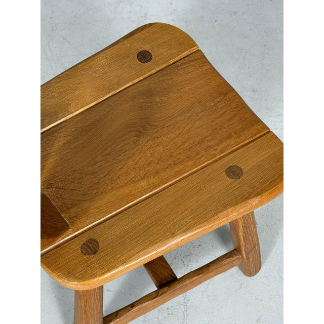 Vintage Brutalist Chairs in Oak from De Puydt, 1970s, Set of 6 For Sale - Image 13 of 16