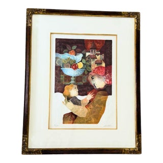 2003 Alvar Suñol Munoz-Ramos, Embossed Lithograph, Signed & Numbered Print, 16/250, "Maternitat, Naturi 1 Pau" For Sale