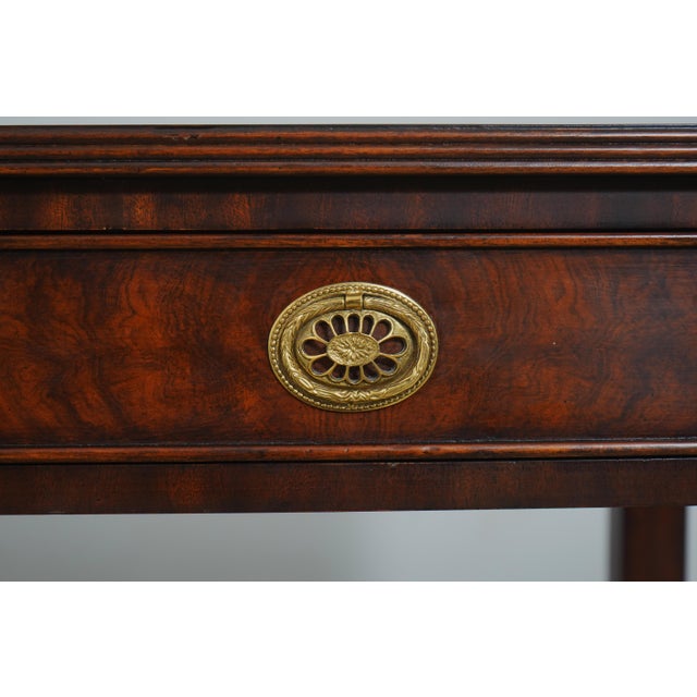 Maitland Smith Regency Style Mahogany Inlaid 2 Tier Server For Sale - Image 12 of 18