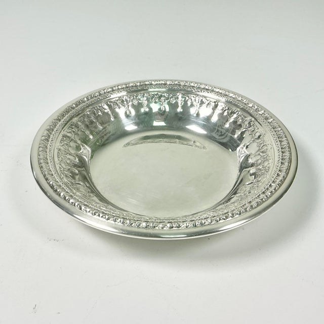 Reed & Barton Mid-Century Baroque Hollywood Regency Reed & Barton Silverplate Wine Coaster For Sale - Image 4 of 8