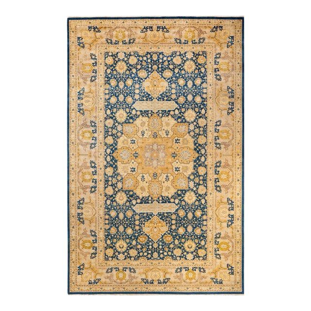 Mogul, One-of-a-Kind Hand-Knotted Area Rug - Blue, 9' 3" x 15' 0" For Sale