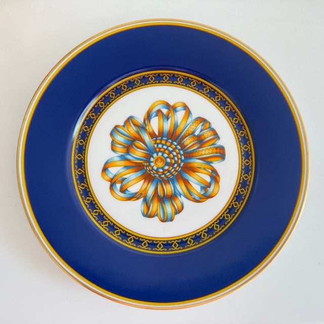 Hermès Cocarde De Soie Breakfast Plate from Hermès, 1980s For Sale - Image 4 of 4